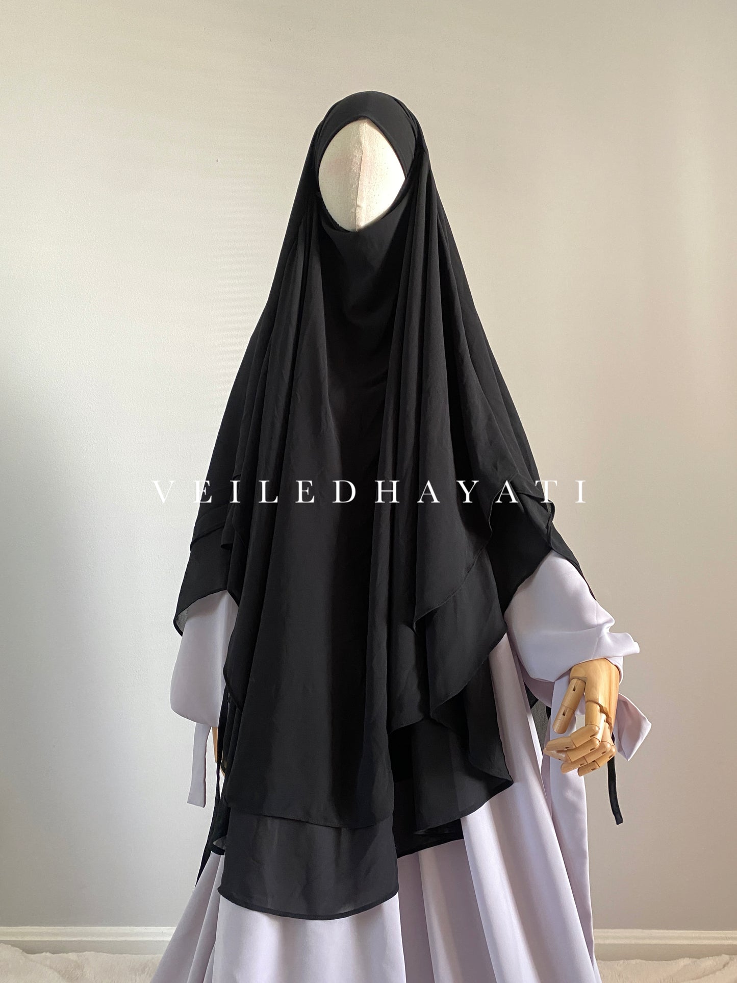 ♡ Black Rose | Coquette Khimar ♡