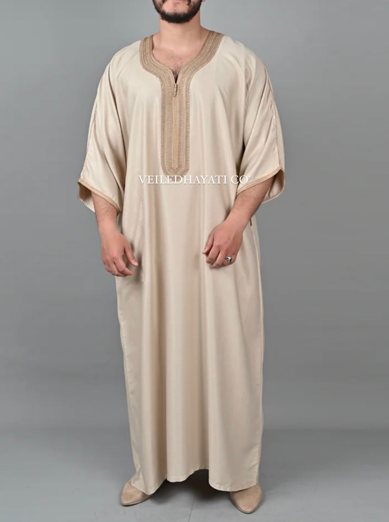 Golden Beige Gandoura