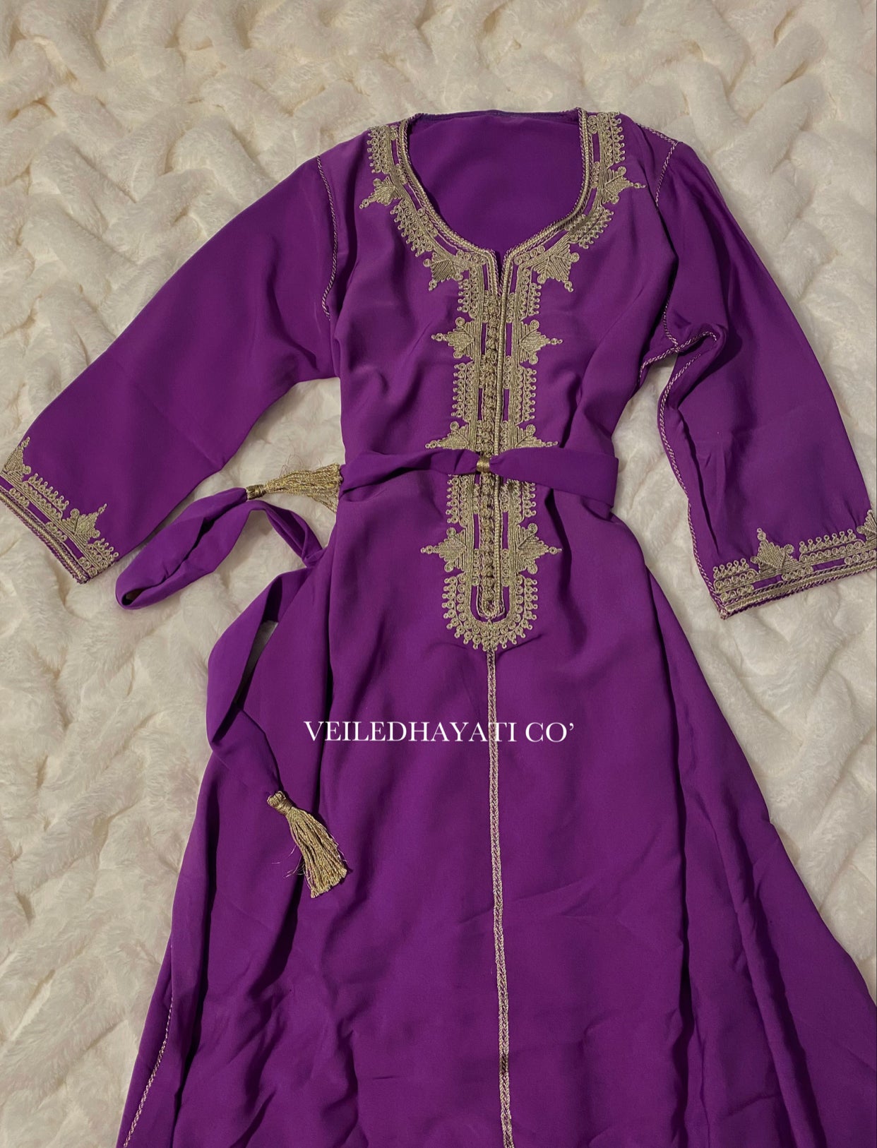 Purple Rose Kaftan *hand-stitched*
