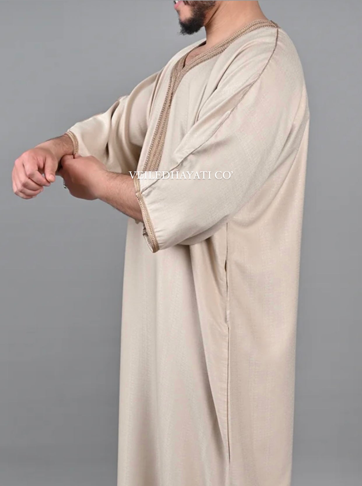 Golden Beige Gandoura