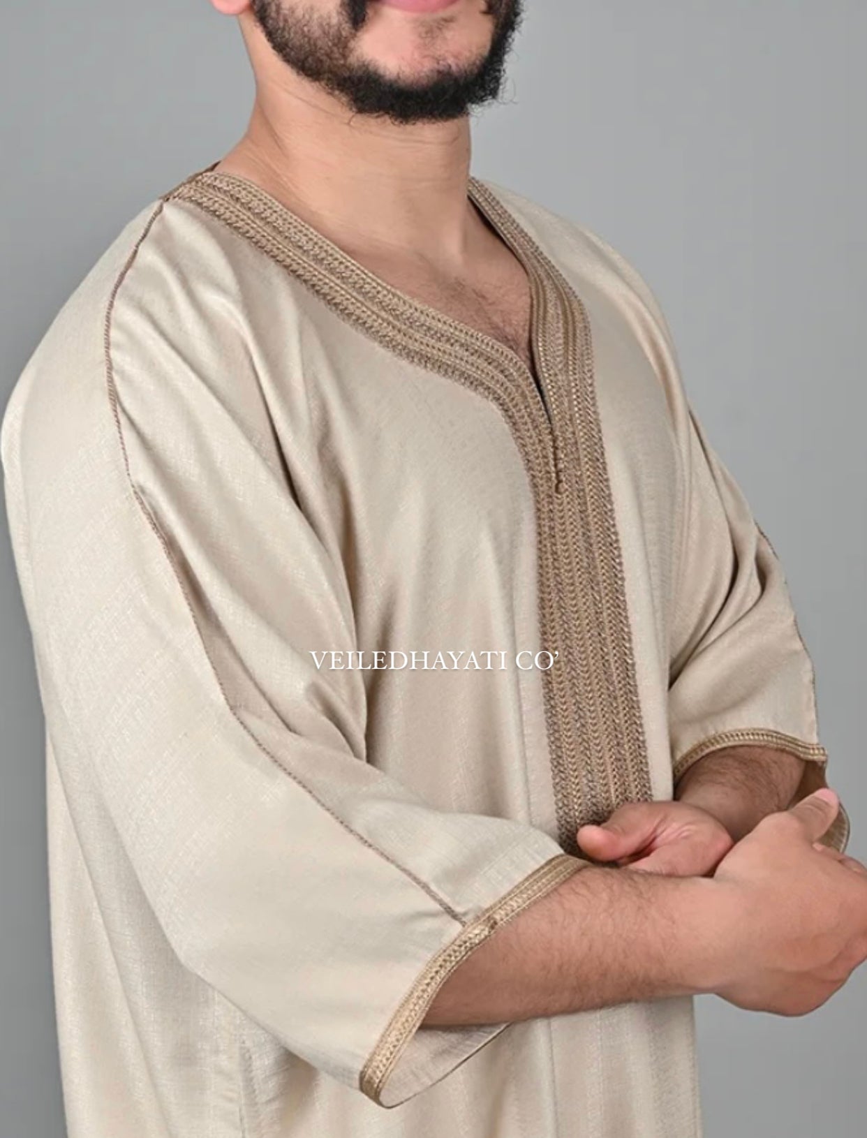 Golden Beige Gandoura