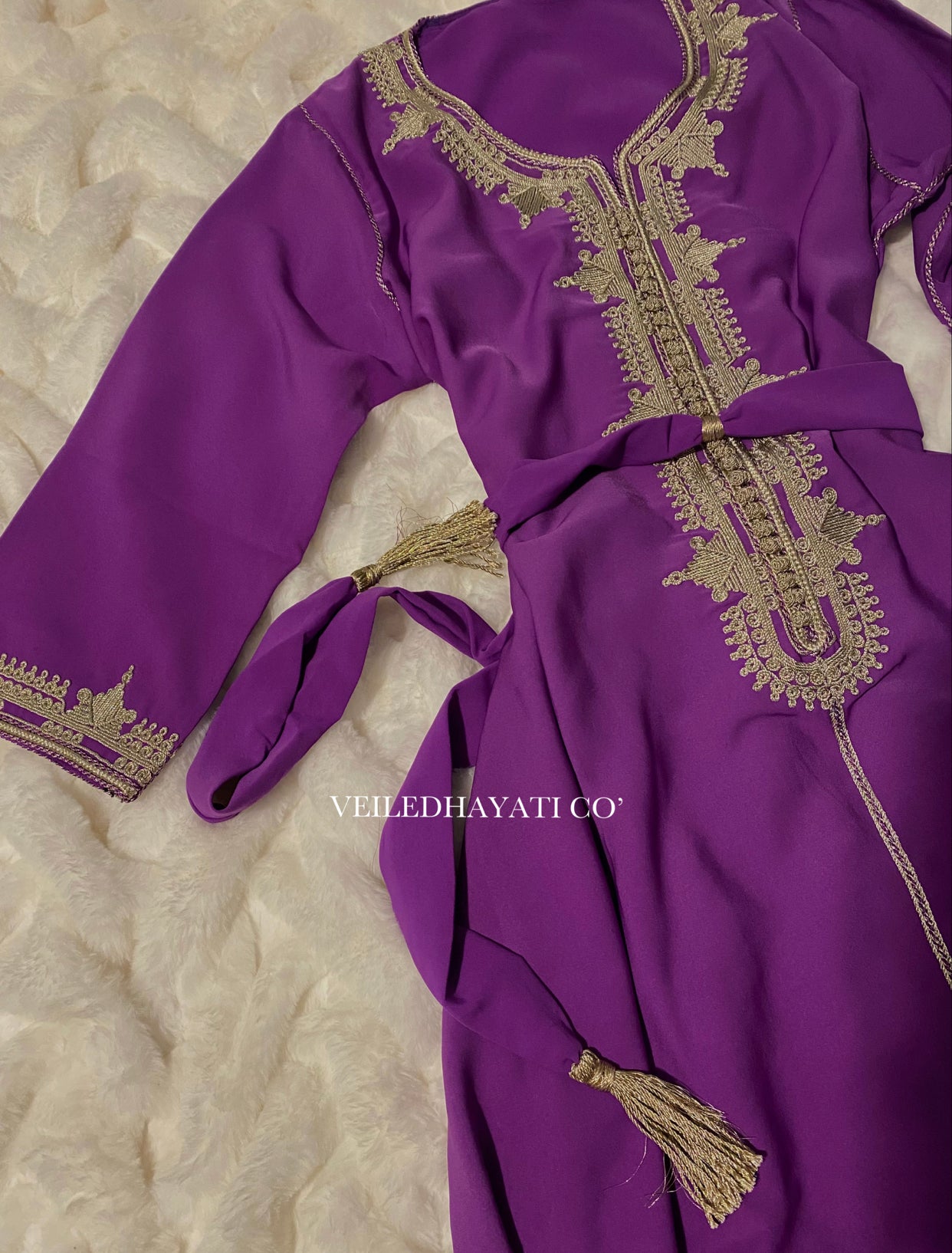 Purple Rose Kaftan *hand-stitched*