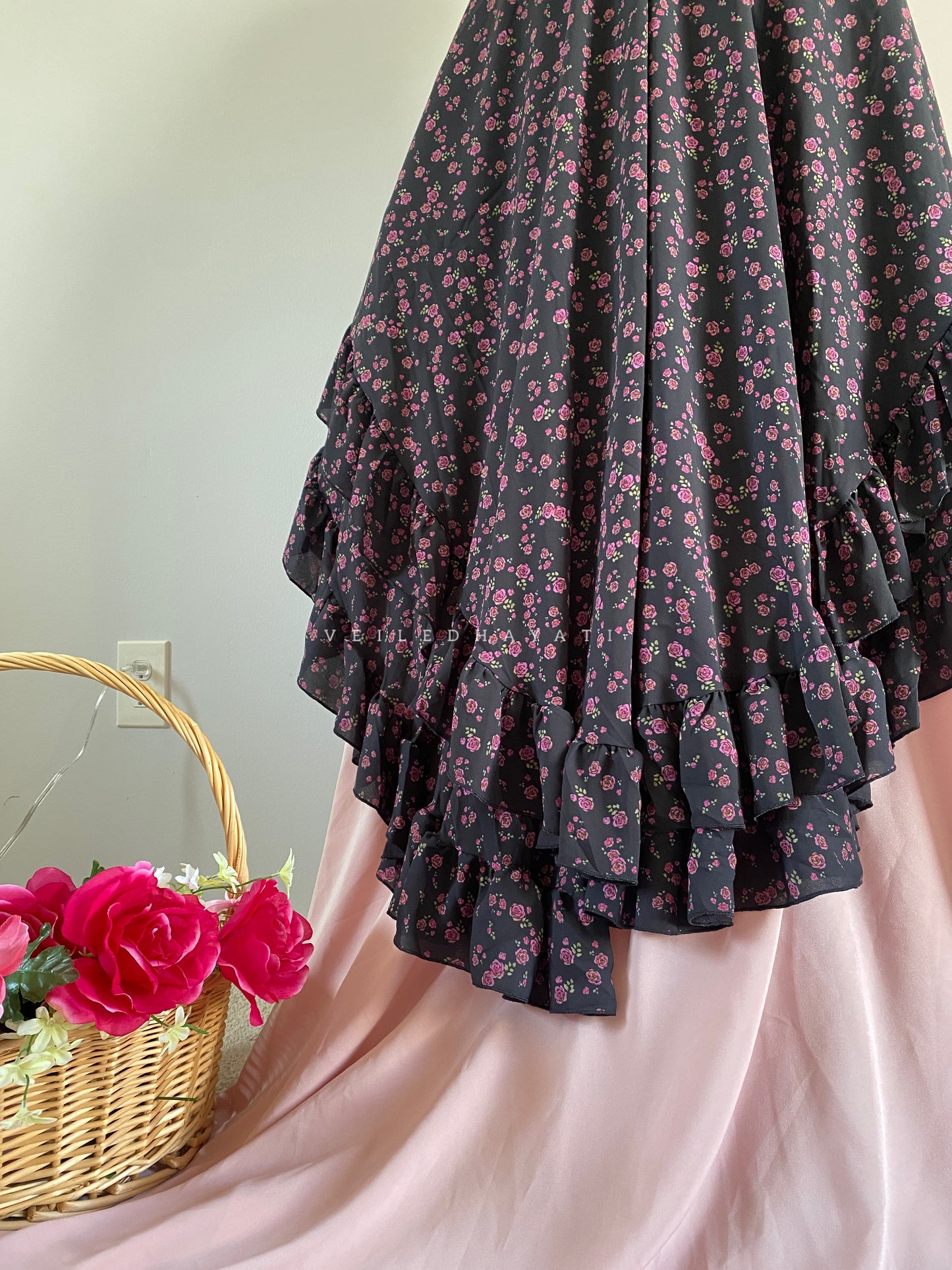 ♡ Noir à la Rose | Fairytale Khimar ♡