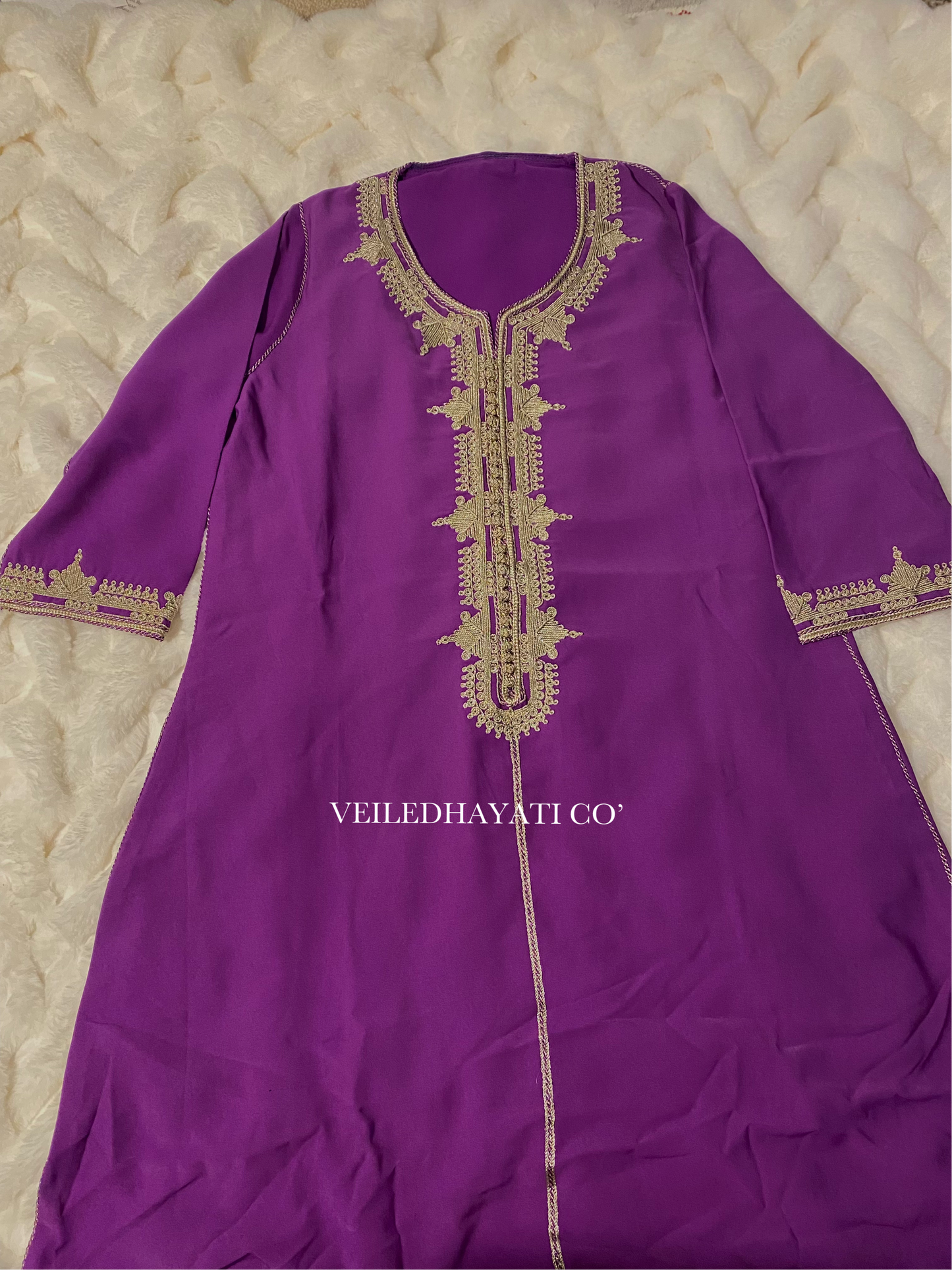 Purple Rose Kaftan *hand-stitched*