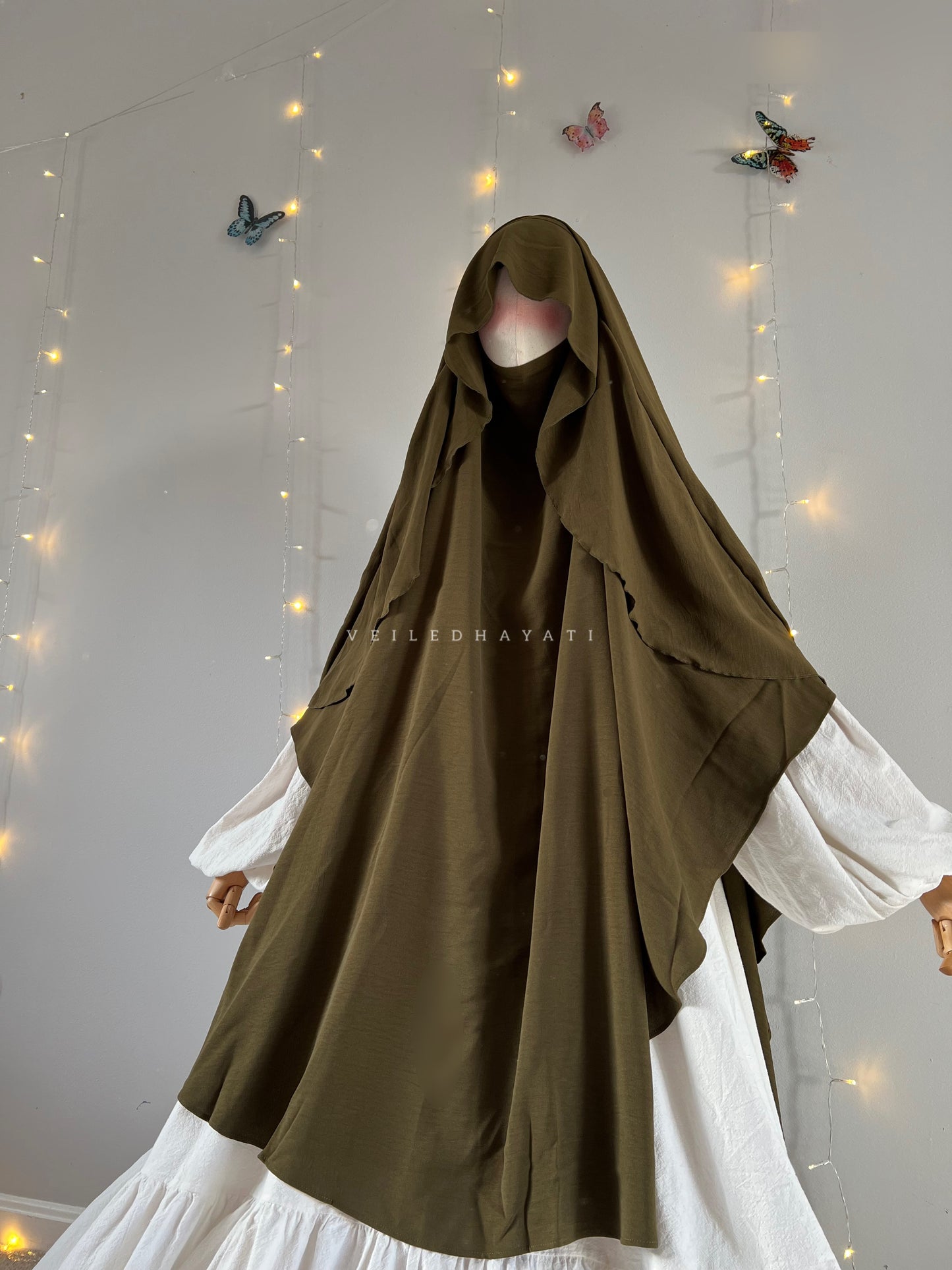 ♡ Green Tea | Butterfly Khimar ♡