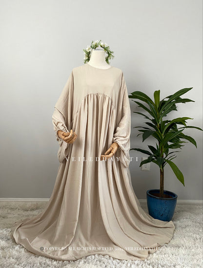 ♡ Creme Rose (beige)| Dahlia Abaya ♡