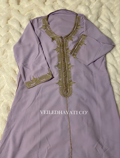 Powdered Lilac Kaftan *hand-stitched*