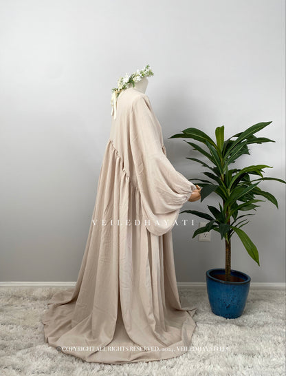 ♡ Creme Rose (beige)| Dahlia Abaya ♡