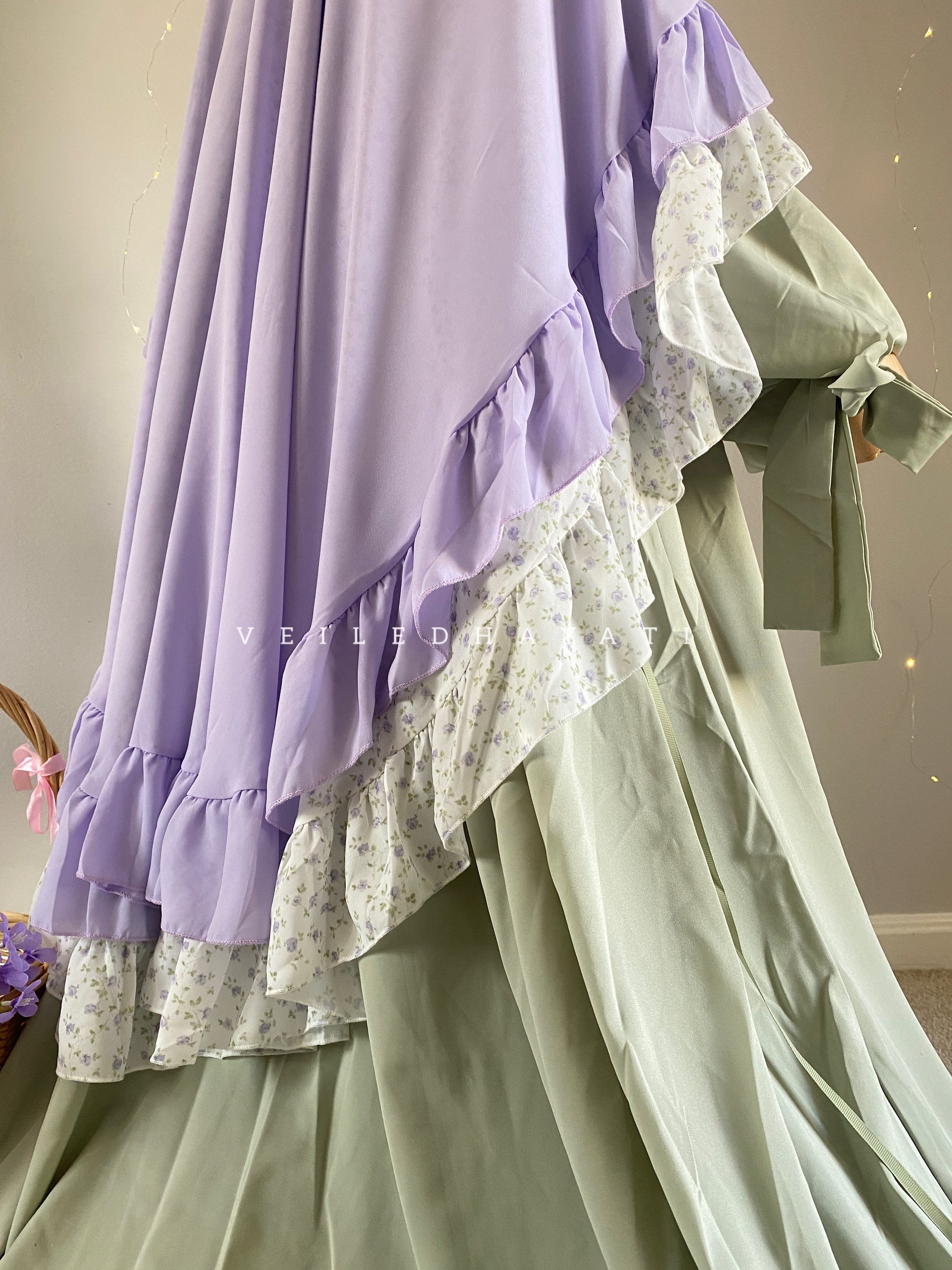 ♡ Lilac Dew | Gardens of Faith Khimar ♡